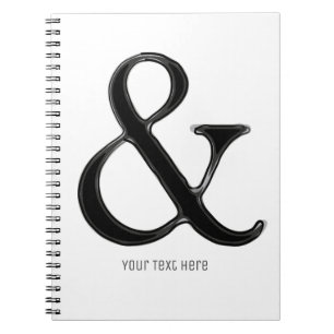 Zwart & Wit Ampersand Chic Modern Persoonlijk Notitieboek