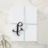 Zwart & Wit Ampersand Chic Trouw Favor Cadeaulabel (Met Touw)