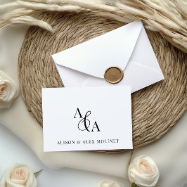 Zwart-wit Ampersand Modern Bedankt