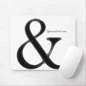 Zwart-wit ampersand - modern - persoonlijk muismat (Met muis)