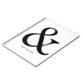 Zwart-wit ampersand - modern - persoonlijk notitieboek (Linkerzijde)