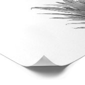 Zwart-Wit Ananas Poster (Hoek)