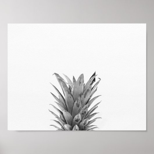 Zwart-Wit Ananas Poster (Voorkant)