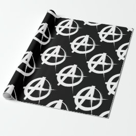 Zwart-wit anarchisme symbool cadeaupapier