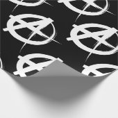 Zwart-wit anarchisme symbool cadeaupapier (Hoek)
