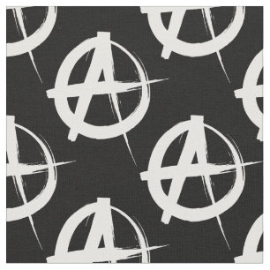 Zwart-wit anarchisme symbool stof