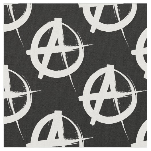 Zwart-wit anarchisme symbool stof (Close Up)