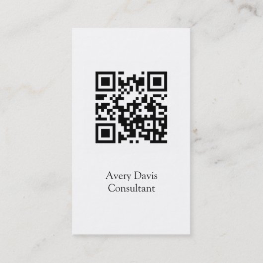 Zwart & Wit Anatomie Art Achterspieren QR Code V2 Visitekaartje (Achterkant)