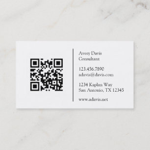 Zwart-wit Anatomie Art Achterspieren QR Code Visitekaartje