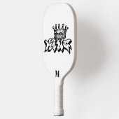 Zwart-wit Anime King Modern Monogram Pickleball Paddle (Links)