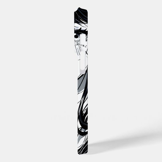 Zwart & Wit Anime Meisje Case-Mate iPhone Case (Achterkant / Links)