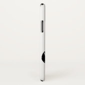 Zwart, wit anker en naam nautisch Case-Mate iPhone case (Achterkant / rechts)