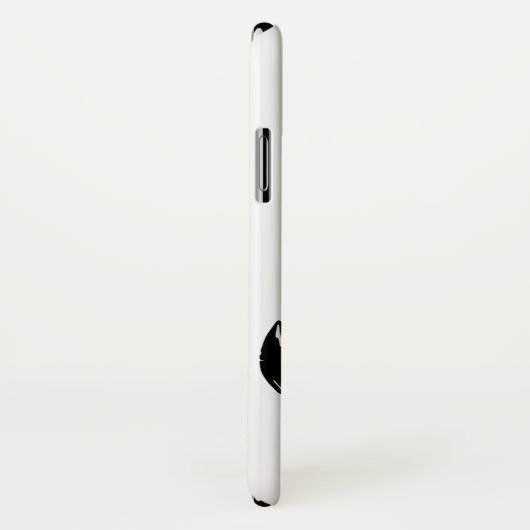 Zwart, wit  anker en naam nautisch Case-Mate iPhone case (Achterkant / rechts)