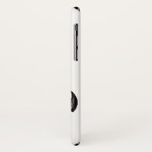 Zwart, wit anker en naam nautisch Case-Mate iPhone case (Achterkant/links)