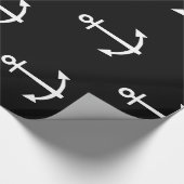 Zwart-wit anker Patroon 1 Cadeaupapier (Hoek)