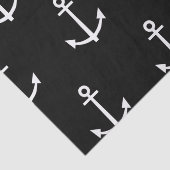 Zwart-wit anker Patroon 1 Tissuepapier (Detail)