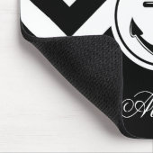 Zwart-wit anker patroon muismat (Hoek)