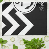 Zwart-wit anker patroon theedoek (Gevouwen)