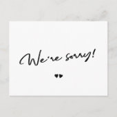 Zwart-wit annuleert uitstel briefkaart (Voorkant)