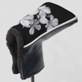 zwart-wit ansichtkaart golfheadcover (3/4 voorkant)