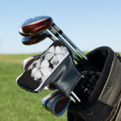 zwart-wit ansichtkaart golfheadcover (Insitu)