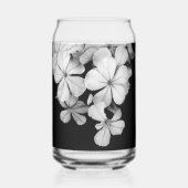 Zwart-wit ansichtkaartontwerp blikvorm glas (Achterkant)