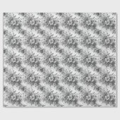 Zwart & Wit Antiek Bloemen Perfectie Cadeaupapier (Vlak)
