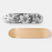 Zwart & Wit Antiek Bloemen Perfectie Persoonlijk Skateboard (Horizontaal)