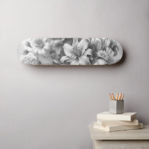 Zwart & Wit Antiek Bloemen Perfectie Persoonlijk Skateboard