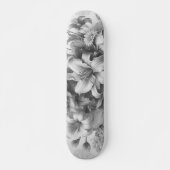 Zwart & Wit Antiek Bloemen Perfectie Persoonlijk Skateboard (Voorkant)