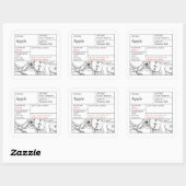 Zwart & Wit Apotheek Appel etiket (Vel)