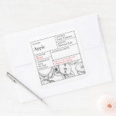 Zwart & Wit Apotheek Appel etiket (Envelop)