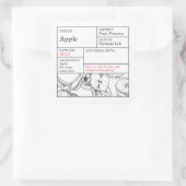 Zwart & Wit Apotheek Appel etiket (Tas)