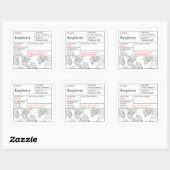 Zwart & Wit Apotheek Framboos etiket (Vel)