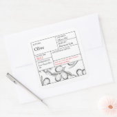 Zwart & Wit Apotheek Olijf etiket (Envelop)