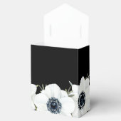 Zwart-wit aquarel bloemen bedankdoosjes (Geopend)