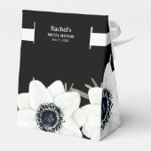 Zwart-wit aquarel bloemen bedankdoosjes (Achterkant)
