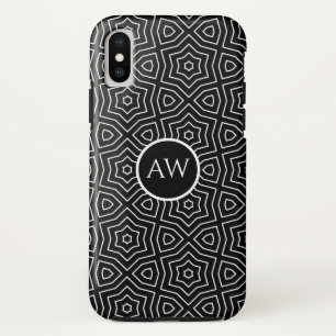 Zwart-Wit Arabesk Sterren Persoonlijk Case-Mate iPhone Case