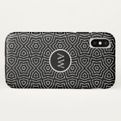 Zwart-wit Arabesque Stars Persoonlijk Case-Mate iPhone Case (Achterkant (horizontaal))