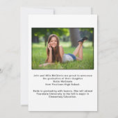 Zwart Wit Arch Foto Afstudeerdop Aankondiging (Achterkant)