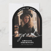 Zwart & Wit Archief Foto Script Afstuderen Kaart (Voorkant)