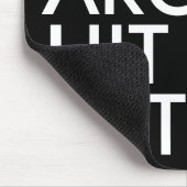 Zwart Wit Architect Vet Ontwerp Typografie Muismat (Hoek)