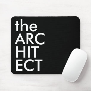 Zwart Wit Architect Vet Ontwerp Typografie Muismat