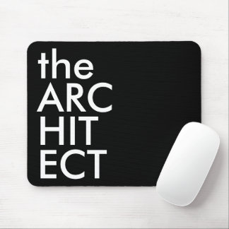 Zwart Wit Architect Vet Ontwerp Typografie Muismat