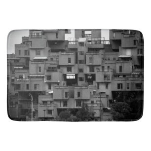 Zwart-wit architecturaal badmat