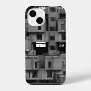 Zwart-wit architecturaal iPhone 14 hoesje