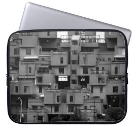 Zwart-wit architecturaal  laptop sleeve