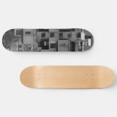 Zwart-wit architecturaal  persoonlijk skateboard (Horizontaal)