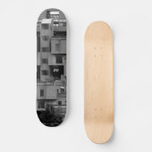 Zwart-wit architecturaal  persoonlijk skateboard (Voorkant)