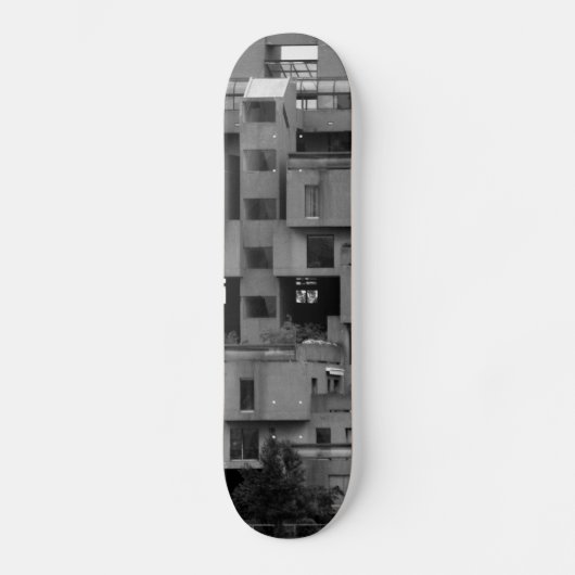 Zwart-wit architecturaal  persoonlijk skateboard (Voorkant)